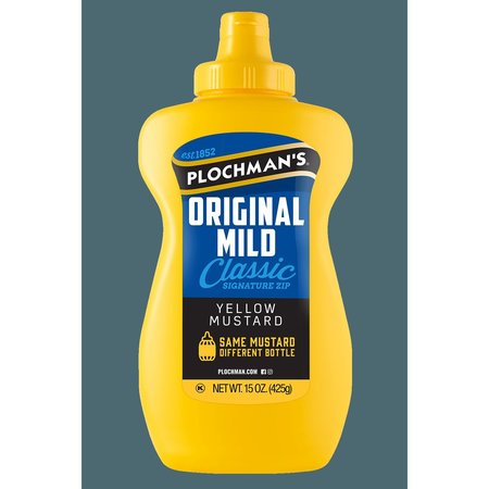 PLOCHMANS 15 oz Original Mild Yellow Mustard YELLOWBANJO15